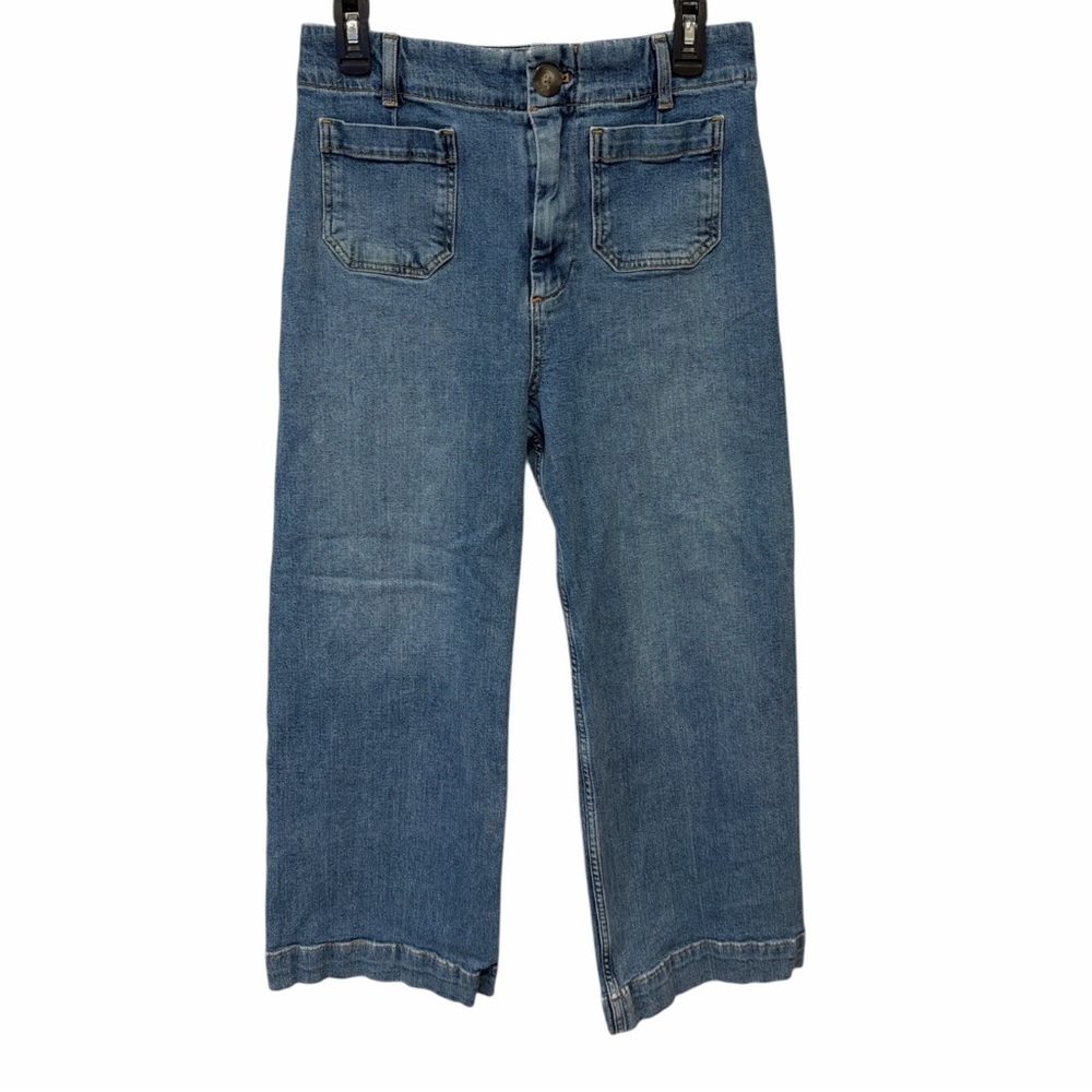 Anthropologie Pilcro Skipper Wide Leg Crop Jeans High Rise 29 - Picture 4 of 12